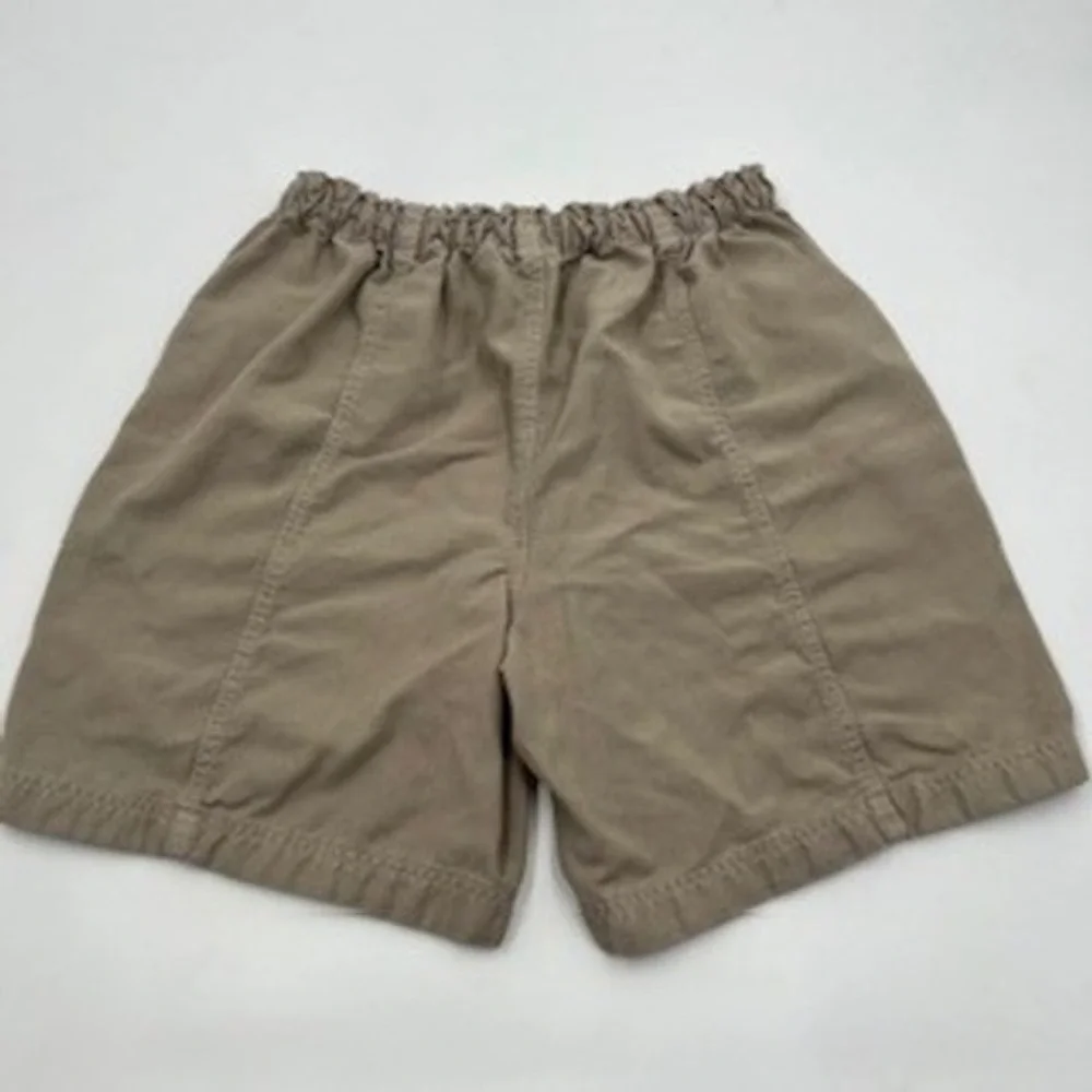 Aerie Women Small Khaki‎ Tan Paperbag Waist Utility Shorts Cotton Lyocell Blend